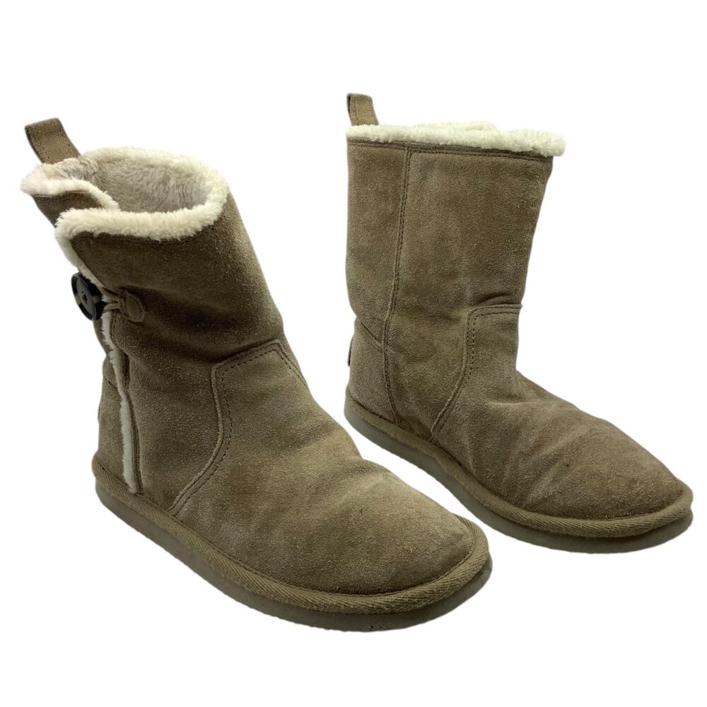 American Eagle Outfitters Women Size‎ 7 Suede Faux Fur Lined Boots Brown